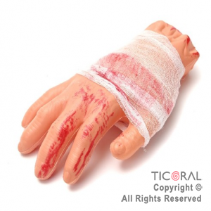 MANO CON SANGRE HALLOWEEN PLASTICO X 1